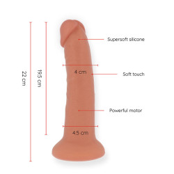 ONINDER - GROSSER BOGOTÁ-VIBRATORDILDO, 9 GESCHWINDIGKEITEN, NATÜRLICH, 22 CM -O- 4,5 CM - KOSTENLOSE APP – Produktansicht 3