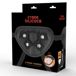 CYBER SILICOCK - STRAP-ON-GURT MIT 3 RINGEN GRATIS – Produktansicht 5