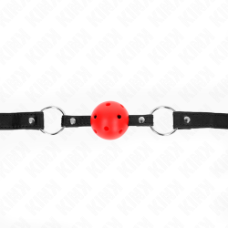 KINK - HOHL, HART, ROTER BALL, 4,5 CM, GAG, MODELL 1, 63,5 X 2 CM – Produktansicht 4