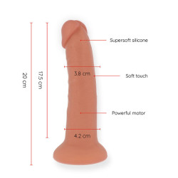 ONINDER - MITTLERER BOGOTÁ-VIBRATORDILDO MIT 9 GESCHWINDIGKEITEN NATÜRLICH 20 CM -O- 4.2 CM - KOSTENLOSE APP –…