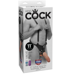 KING COCK - 28 CM HOHLES STRAP-ON-STRUMPFSYSTEM FLEISCH – Produktansicht 2