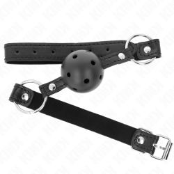 KINK - HOHLHARTER SCHWARZER BALL 4,5 CM GAG MODELL 1 63,5 X 2 CM – Produktansicht 2