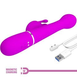 PRETTY LOVE - DEJON RABBIT VIBRATOR 3 IN 1 MULTIFUNKTIONSVIOLETT – Produktansicht 8