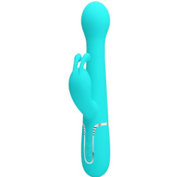 PRETTY LOVE - DEJON RABBIT VIBRATOR 3 IN 1 MULTIFUNKTIONS-AQUAGRÜN – D-238773