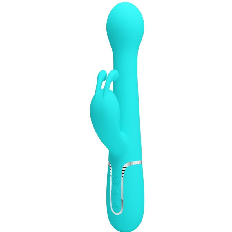 PRETTY LOVE - DEJON RABBIT VIBRATOR 3 IN 1 MULTIFUNKTIONS-AQUAGRÜN – D-238773