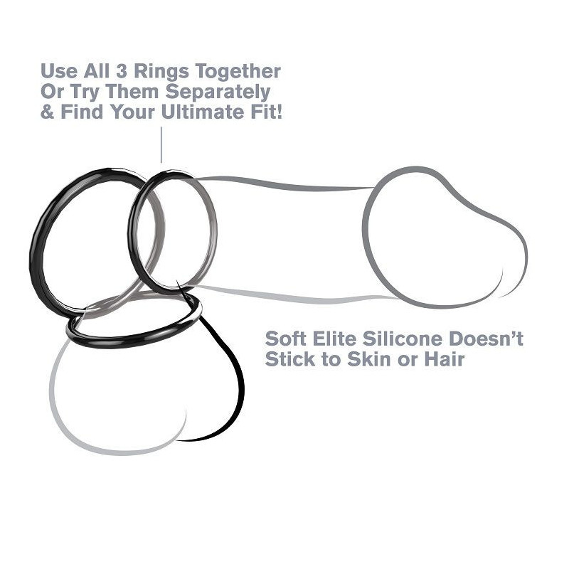 FANTASY C-RINGZ - SILIKON 3 RING STAMINA SET