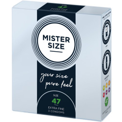 MISTER SIZE - KONDOME GRÖSSE XS 47 MM (3 EINHEITEN) – Produktansicht 2