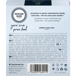 MISTER SIZE - KONDOME GRÖSSE XS 47 MM (3 EINHEITEN) – Produktansicht 3