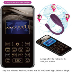 PRETTY LOVE - LEVIATHAN APP-GESTEUERTER VIBRATOR LILA – Produktansicht 19