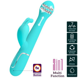 PRETTY LOVE - DEJON RABBIT VIBRATOR 3 IN 1 MULTIFUNKTIONS-AQUAGRÜN – D-238773 – Produktansicht 10