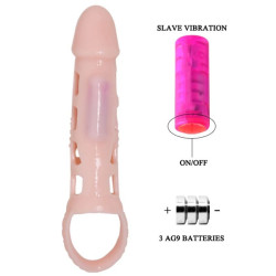 BAILE - PENIS EXTENDER COVER MIT VIBRATION UND NATÜRLICHEM GURT 13.5 CM – Produktansicht 3