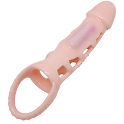 BAILE - PENIS EXTENDER COVER MIT VIBRATION UND NATÜRLICHEM GURT 13.5 CM – Produktansicht 4