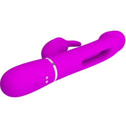 PRETTY LOVE - DEJON RABBIT VIBRATOR 3 IN 1 MULTIFUNKTIONS FUCSIA – Produktansicht 4
