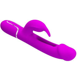 PRETTY LOVE - DEJON RABBIT VIBRATOR 3 IN 1 MULTIFUNKTIONS FUCSIA – Produktansicht 6