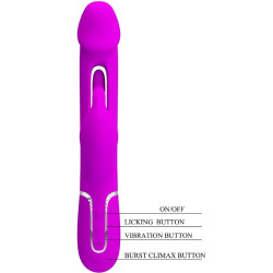 PRETTY LOVE - DEJON RABBIT VIBRATOR 3 IN 1 MULTIFUNKTIONS FUCSIA – Produktansicht 8