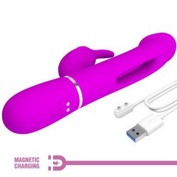 PRETTY LOVE - DEJON RABBIT VIBRATOR 3 IN 1 MULTIFUNKTIONS FUCSIA – Produktansicht 9