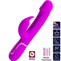 PRETTY LOVE - DEJON RABBIT VIBRATOR 3 IN 1 MULTIFUNKTIONS FUCSIA – Produktansicht 10