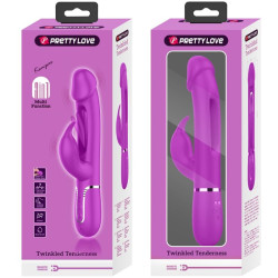 PRETTY LOVE - DEJON RABBIT VIBRATOR 3 IN 1 MULTIFUNKTIONS FUCSIA – Produktansicht 11