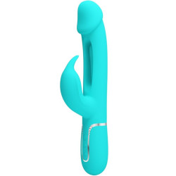PRETTY LOVE - DEJON RABBIT VIBRATOR 3 IN 1 MULTIFUNKTIONS-AQUAGRÜN – D-238780