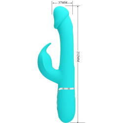 PRETTY LOVE - DEJON RABBIT VIBRATOR 3 IN 1 MULTIFUNKTIONS-AQUAGRÜN – D-238780 – Produktansicht 7