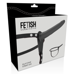FETISH SUBMISSIVE HARNESS - SCHWARZES SILIKON 15 CM – Produktansicht 5