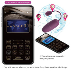 PRETTY LOVE - NYMPH VIBRIERENDES EI APP-GESTEUERT LILA – Produktansicht 15