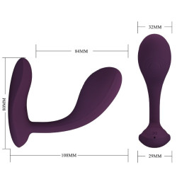 PRETTY LOVE - BAIRD G-SPOT 12 VIBRATIONEN WIEDERAUFLADBAR LILA APP – Produktansicht 3