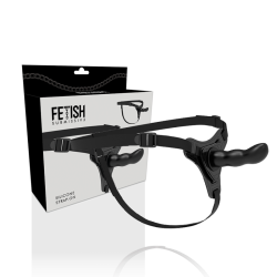 FETISH SUBMISSIVE HARNESS - SCHWARZER SILIKON-G-SPOT 16 CM – Produktansicht 2