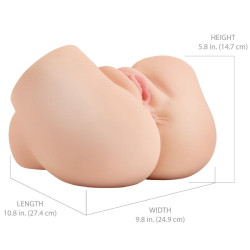 PDX ELITE - BACK THAT ASS UP REALISTISCHER VIBRIERENDER VAGINA- UND ANUS-MASTURBATOR – Produktansicht 5