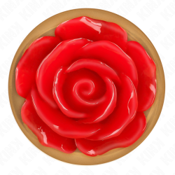 KINK - ROSA GOLDENER ANALSTECKER MIT ROTER ROSE M – Produktansicht 5