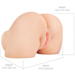 PDX ELITE - SHAKETHAT ASS REALISTISCHER VAGINA- UND ANUS-MASTURBATOR MIT VIBRATION – Produktansicht 5