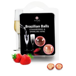 SECRETPLAY - BRASILIANISCHE KUGEL SET ERDBEER UND CHAMPAGNER – Produktansicht 2