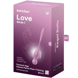 SATISFYER - LOVE BIRDS VIBRIERENDE KEGEL-KUGELN ROSA – Produktansicht 6