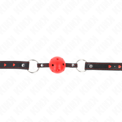 KINK - HOHLHARTER ROTER BALLKNEBEL MODELL 2 65 x 2,5 CM – Produktansicht 3