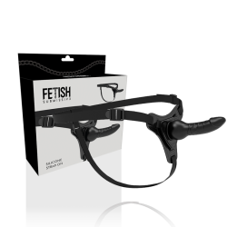 FETISH SUBMISSIVE HARNESS - REALISTISCHES SCHWARZES SILIKON 16 CM – Produktansicht 2