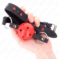 KINK - HOHLHARTER ROTER BALLKNEBEL MODELL 2 65 x 2,5 CM – Produktansicht 4