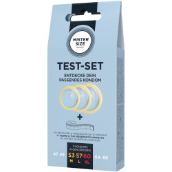 MISTER SIZE - TESTSET MIT 3 KONDOMEN IN VERSCHIEDENEN GRÖSSEN + MASSBAND – Produktansicht 3