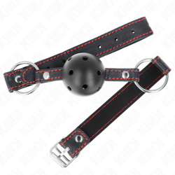 KINK - HOHLHARTER SCHWARZER BALLKNEBEL MODELL 2 65 x 2,5 CM – Produktansicht 2