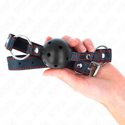 KINK - HOHLHARTER SCHWARZER BALLKNEBEL MODELL 2 65 x 2,5 CM – Produktansicht 3