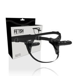 FETISH SUBMISSIVE HARNESS - REALISTISCHES SCHWARZES SILIKON 15 CM – Produktansicht 2