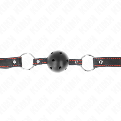 KINK - HOHLHARTER SCHWARZER BALLKNEBEL MODELL 2 65 x 2,5 CM – Produktansicht 4
