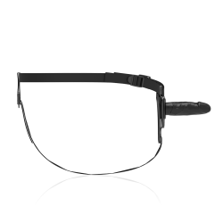 FETISH SUBMISSIVE HARNESS - REALISTISCHES SCHWARZES SILIKON 15 CM – Produktansicht 3