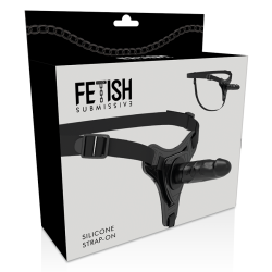 FETISH SUBMISSIVE HARNESS - REALISTISCHES SCHWARZES SILIKON 15 CM – Produktansicht 5