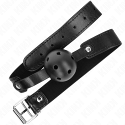 KINK - SCHWARZER ATMUNGSAKTIVER BALL 4,5 CM Knebel 65 x 2,5 CM – Produktansicht 2
