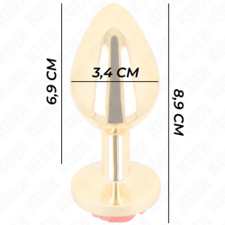 KINK - PLUG ANAL GOLD ROSE ROT GRÖSSE M – Produktansicht 4