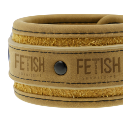 FETISH SUBMISSIVE ORIGIN - VEGANE LEDERHANDSCHELLEN MIT NEOPRENFUTTER – Produktansicht 7