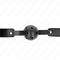 KINK - SCHWARZER ATMUNGSAKTIVER BALL 4,5 CM Knebel 65 x 2,5 CM – Produktansicht 3