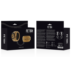 FETISH SUBMISSIVE ORIGIN - VEGANE LEDERHANDSCHELLEN MIT NEOPRENFUTTER – Produktansicht 8