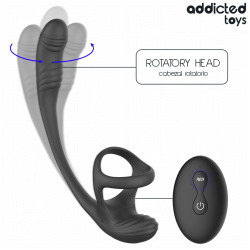 ADDICTED TOYS – ANALPLUG MIT VIBRATION, 360°-WELLUNG UND HODENSTIMULATOR – Produktansicht 3