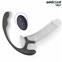 ADDICTED TOYS – ANALPLUG MIT VIBRATION, 360°-WELLUNG UND HODENSTIMULATOR – Produktansicht 4
